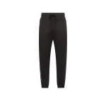Moncler Logo Print Stretch Track Trousers in Black | Men's Trousers | Coveti