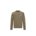 Moncler Logo Wool Jumper in Olive Green | Men's Knitwear | Coveti