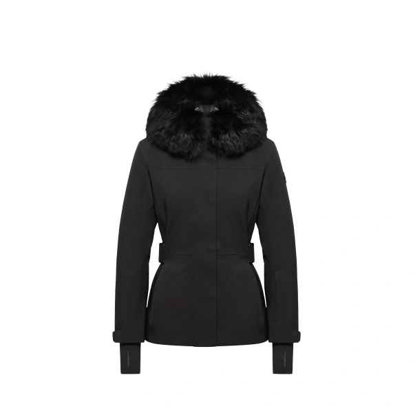 Loira Hooded Padded Ski Jacket in Black