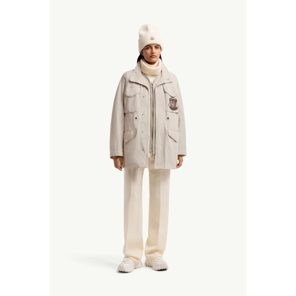 Moncler LoveFrom Moncler Field Jacket in Light Beige, view 3 | Men's Jackets | Coveti