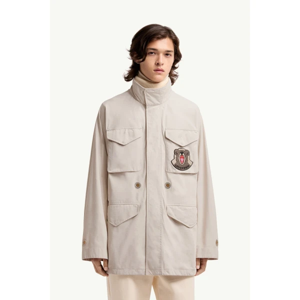 Moncler LoveFrom Moncler Field Jacket in Light Beige, view 6 | Men's Jackets | Coveti