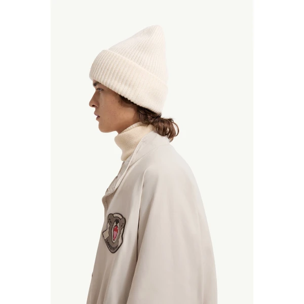 Moncler LoveFrom Moncler Long Parka Jacket in Light Beige, view 4 | Men's Jackets | Coveti