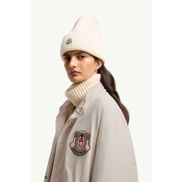 Moncler LoveFrom Moncler Long Parka Jacket in Light Beige, view 5 | Men's Jackets | Coveti