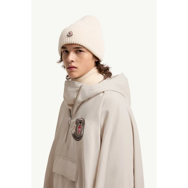 Moncler LoveFrom Moncler Poncho in Light Beige, view 4 | Men's Jackets | Coveti
