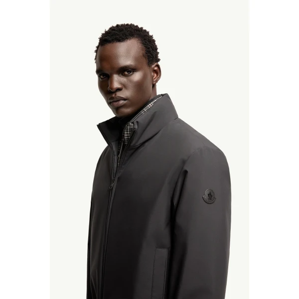 Moncler Luserna Short Down Jacket in Black, view 3 | Men's Jackets | Coveti
