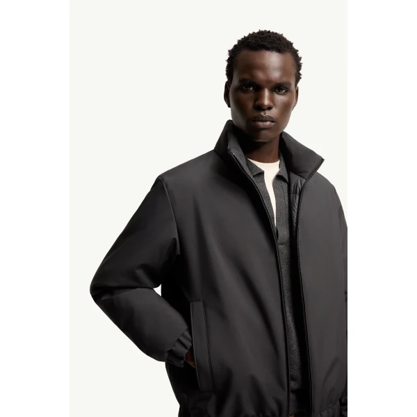 Moncler Luserna Short Down Jacket in Black, view 6 | Men's Jackets | Coveti