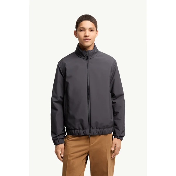 Moncler Luserna Short Down Jacket in Navy Blue, view 4 | Men's Jackets | Coveti