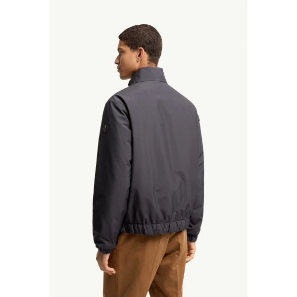 Moncler Luserna Short Down Jacket in Navy Blue, view 5 | Men's Jackets | Coveti
