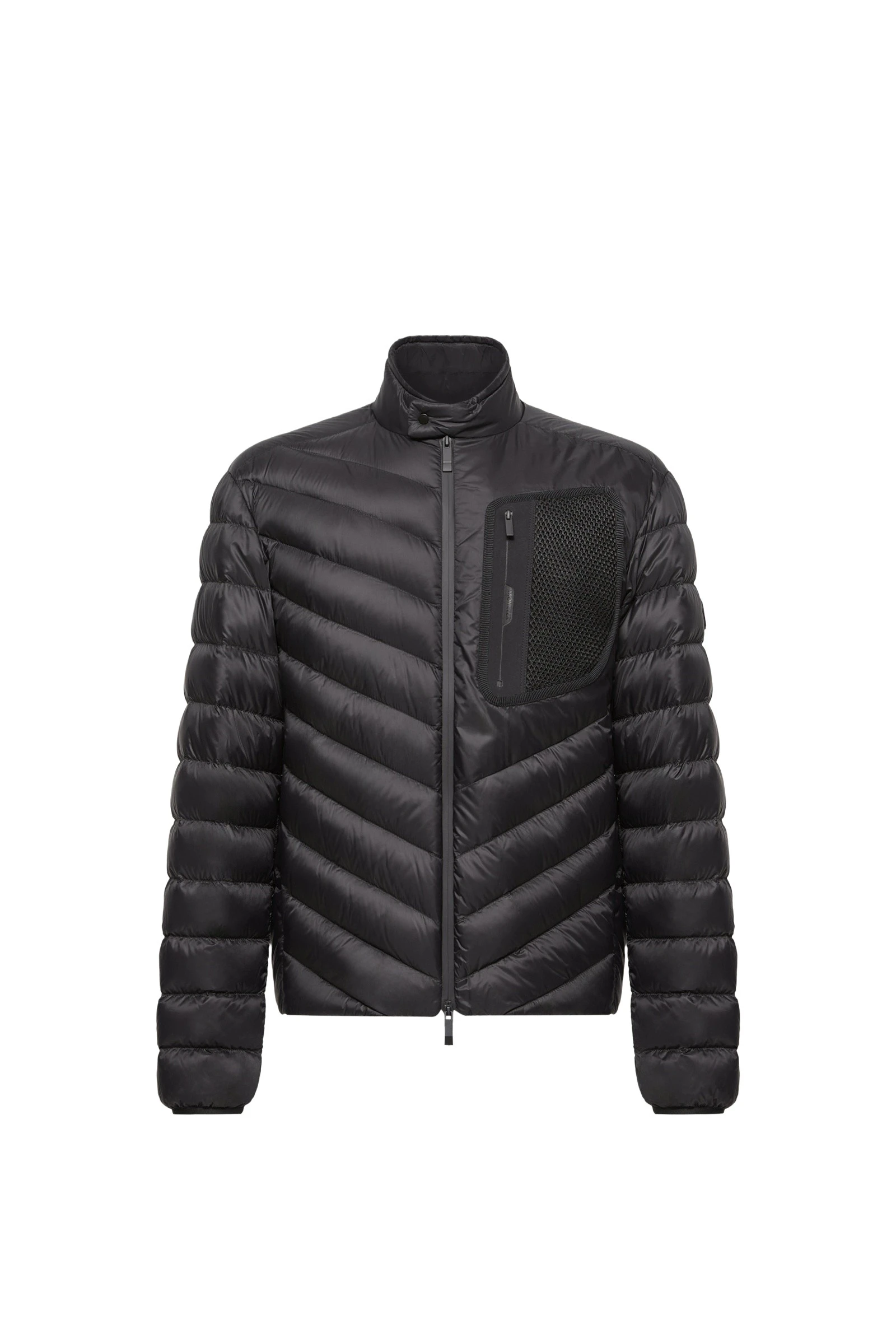 Moncler Mackinac Diagonal-Quilted Down Biker Jacket in Black Moncler Mackinac Diagonal-Quilted Down Biker Jacket in Black | Men's Jackets | Coveti