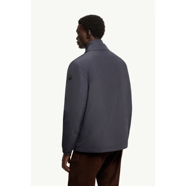 Moncler Maindo Down Shirt Jacket in Navy Blue, view 5 | Men's Jackets | Coveti