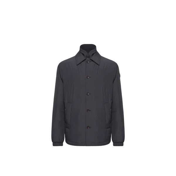 Moncler Maindo Down Shirt Jacket in Navy Blue | Men's Jackets | Coveti