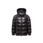 Moncler Maire Hooded Short Down Jacket in Black | Women's Puffer Jackets | Coveti