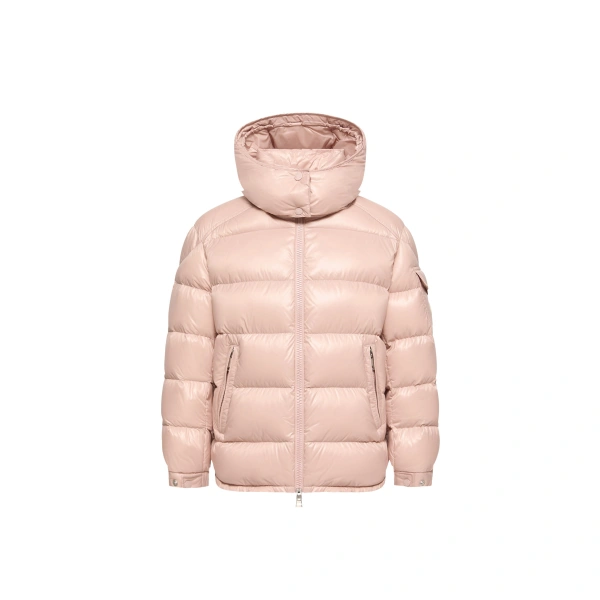 Maire Hooded Short Down Jacket in Pink