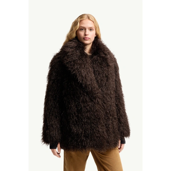 Moncler Malencos Padded Short Jacket in Brown, view 4 | Women's Puffer Jackets | Coveti