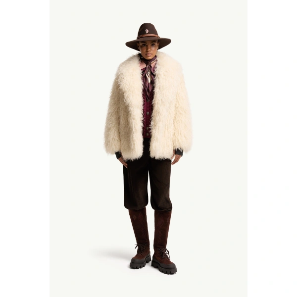 Moncler Malencos Padded Short Jacket in Light Beige, view 2 | Women's Puffer Jackets | Coveti