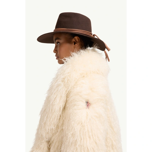 Moncler Malencos Padded Short Jacket in Light Beige, view 3 | Women's Puffer Jackets | Coveti
