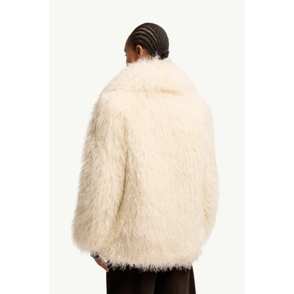 Moncler Malencos Padded Short Jacket in Light Beige, view 5 | Women's Puffer Jackets | Coveti