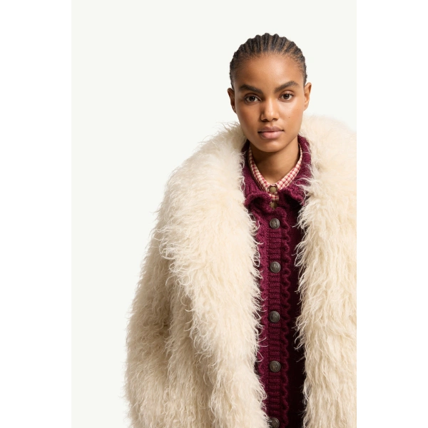 Moncler Malencos Padded Short Jacket in Light Beige, view 6 | Women's Puffer Jackets | Coveti