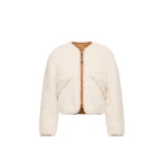 Moncler Mallero Reversible Short Down Jacket in White Ivory | Women's Puffer Jackets | Coveti