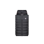Moncler Marseillan Hooded Down Gilet in Black | Men's Jackets | Coveti