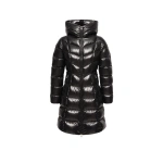 Moncler Marusse Hooded Mid-Length Down Jacket in Black | Women's Puffer and Down Coats | Coveti