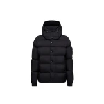 Moncler Maya 70 Hooded Short Down Jacket in Black | Men's Jackets | Coveti