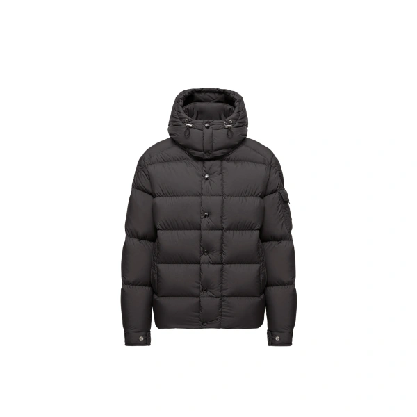 Maya 70 Hooded Short Down Jacket in Black