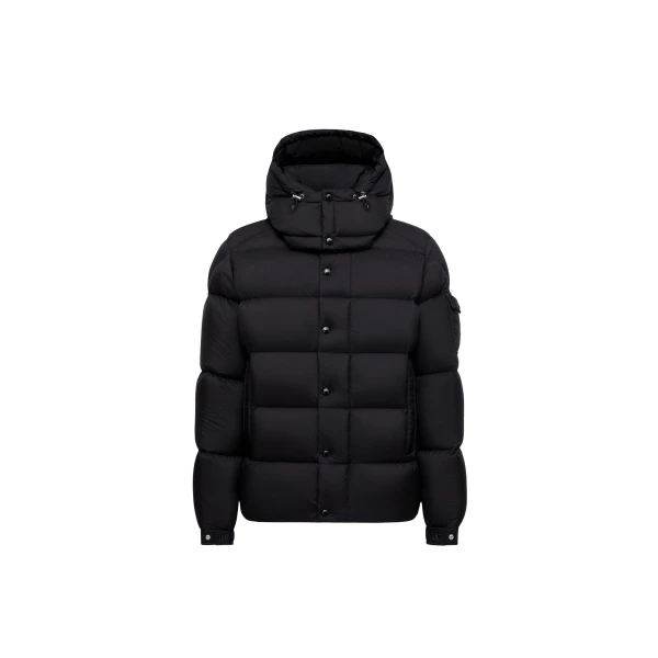Maya 70 Hooded Short Down Jacket in Black