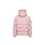 Moncler Maya 70 Hooded Short Down Jacket in Pink | Women's Puffer Jackets | Coveti