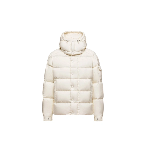 Maya 70 Hooded Short Down Jacket in White