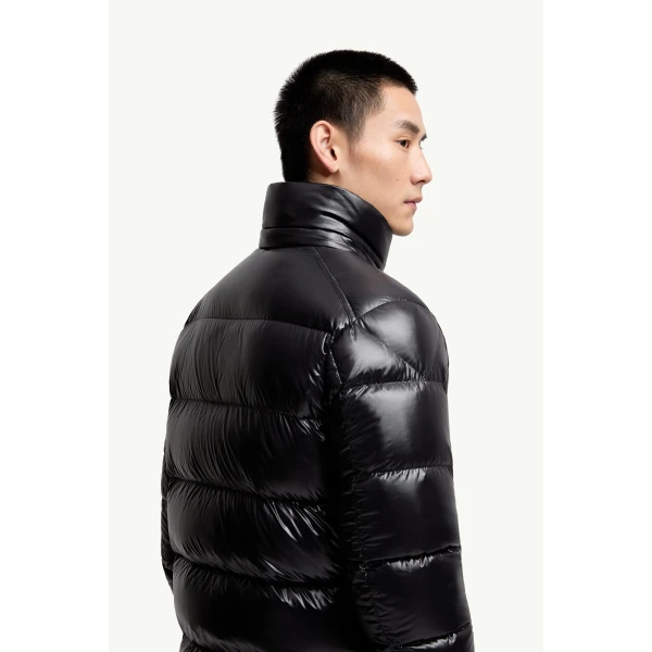 Moncler Maya Hooded Short Down Jacket in Black, view 6 | Men's Jackets | Coveti