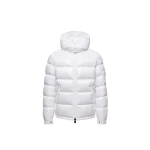 Moncler Maya Hooded Short Down Jacket in White | Men's Jackets | Coveti