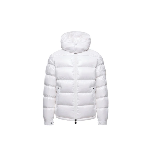 Maya Hooded Short Down Jacket in White