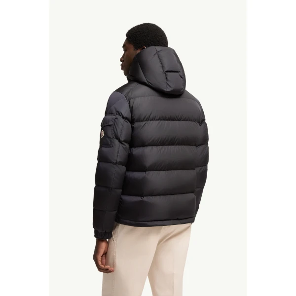 Moncler Maya Matte Short Down Jacket in Navy Blue, view 5 | Men's Jackets | Coveti