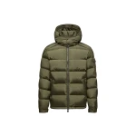 Moncler Maya Matte Short Down Jacket in Olive Green | Men's Jackets | Coveti