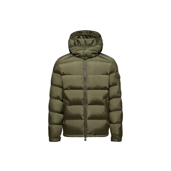 Moncler Maya Matte Short Down Jacket in Olive Green | Men's Jackets | Coveti