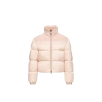 Moncler Meditation Short Down Jacket in Light Pink | Women's Puffer Jackets | Coveti