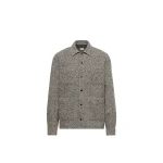 Moncler Melange Wool Blend Shirt Jacket in Gray Moncler Melange Wool Blend Shirt Jacket in Gray | Men's Jackets | Coveti