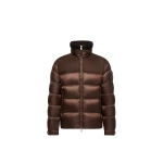Moncler Moncenisio Hooded Short Down Jacket in Brown | Men's Jackets | Coveti
