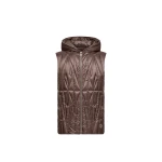 Moncler Moncler + Rick Owens Geocamo Ziplock Hooded Down Gilet in Taupe | Men's Jackets | Coveti