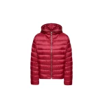 Moncler Moncler + Rick Owens Ziplock Hooded Short Down Jacket in Berry Red | Men's Jackets | Coveti