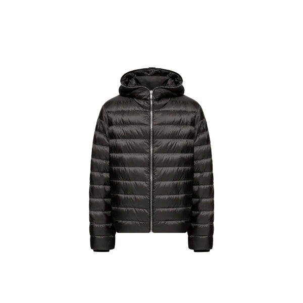 Moncler Moncler + Rick Owens Ziplock Hooded Short Down Jacket in Black | Men's Jackets | Coveti