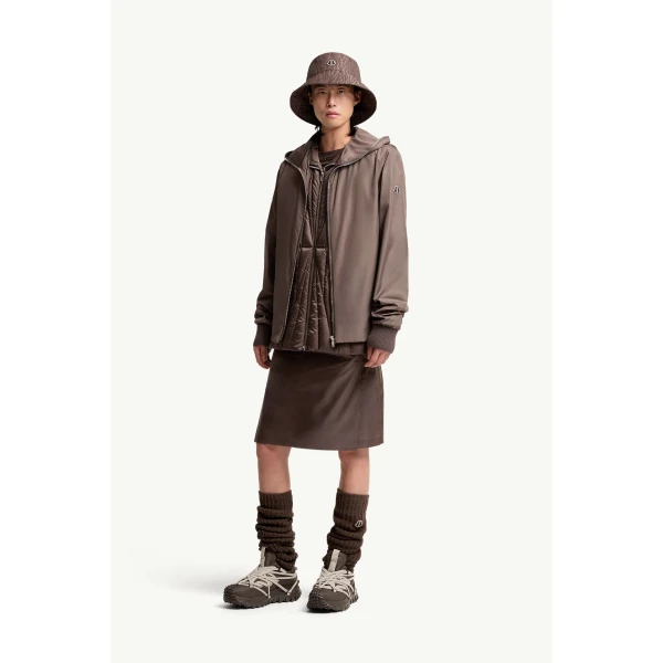 Moncler Moncler + Rick Owens Ziplock Jacket in Taupe, view 2 | Men's Jackets | Coveti