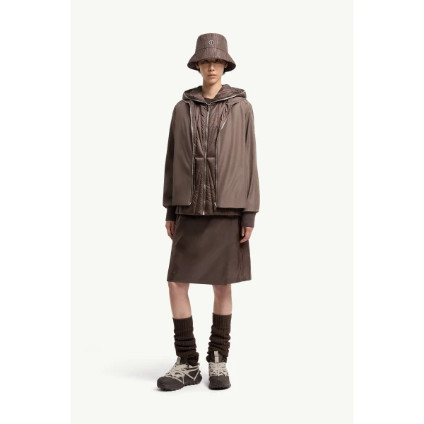 Moncler Moncler + Rick Owens Ziplock Jacket in Taupe, view 3 | Men's Jackets | Coveti