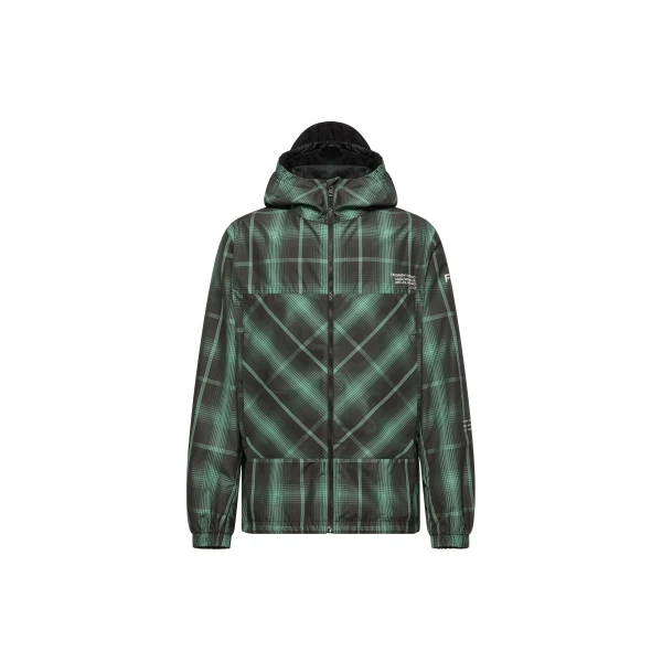Moncler x Fragment Jitsuyo Hooded Windbreaker in Black & Green
