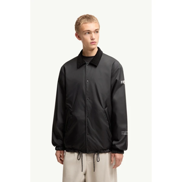 Moncler Moncler x Fragment Ryuha Reversible Shirt Jacket in Black & Green, view 6 | Men's Jackets | Coveti