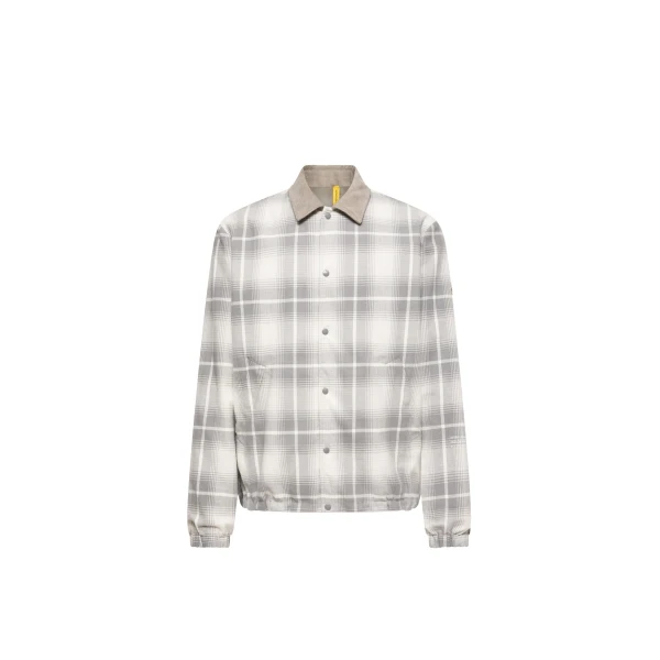 Moncler x Fragment Ryuha Reversible Shirt Jacket in White & Gray