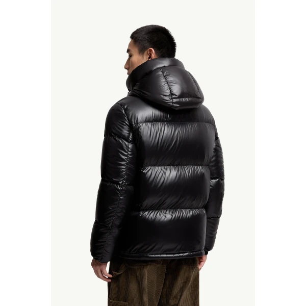 Moncler Montbeliard Hooded Short Down Jacket in Black, view 5 | Men's Jackets | Coveti