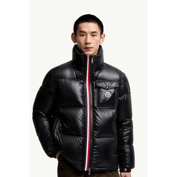 Moncler Montbeliard Hooded Short Down Jacket in Black, view 6 | Men's Jackets | Coveti