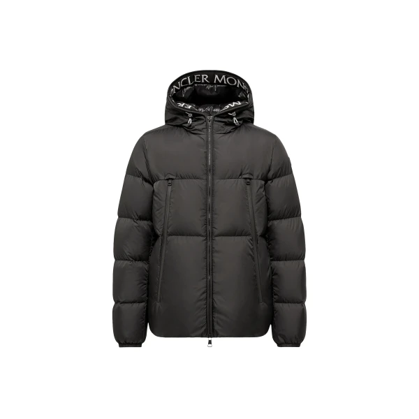 Moncler Montcla Hooded Short Down Jacket in Black | Men's Jackets | Coveti